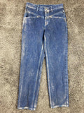 BDG Urban Outfitters Metallic Cowboy Jeans Women’s Blue Straight Leg Sz 28