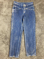 BDG Urban Outfitters Metallic Cowboy Jeans Women’s Blue Straight Leg Sz 28