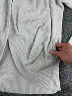 Barefoot Dreams CozyChic Lite Circle Cardigan Sweater M Cream Open Front Pockets