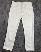 Agolde Lana Jeans Men 32 White 100% Cotton Made in Turkey Style A140-1183 Flaws