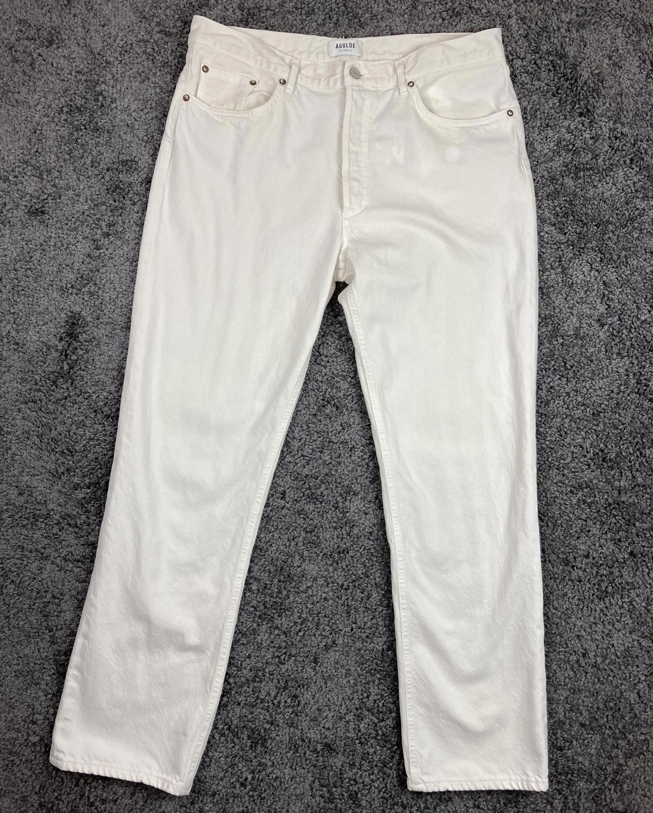Agolde Lana Jeans Men 32 White 100% Cotton Made in Turkey Style A140-1183 Flaws