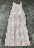 Wishlist Maxi Dress Animal Print Women’s Ivory Sleeveless Tiered Size M