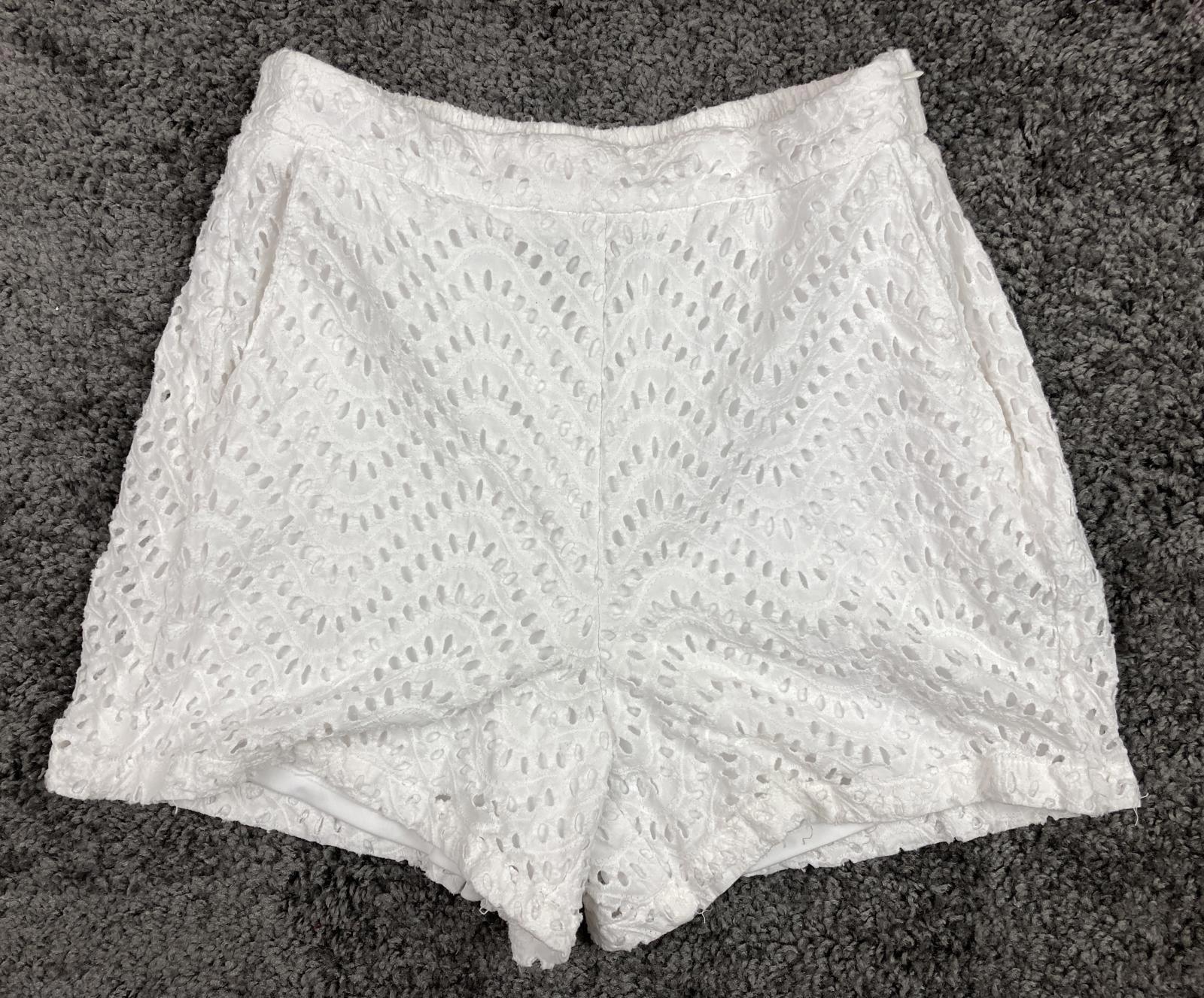 Simply Vera Vera Wang White Eyelet Lace Lined Shorts Women’s Size S
