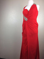 Dancing Queen Prom Dress/Evening Gown Women's Red Rhinestones  Sz XS