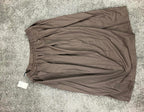 Ehka Sopo Long Pleated Skirt Brown Elastic Waist One Size NWT