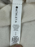 Athleta Merino Wool Blend Turtleneck Base Layer Womens S Cream Thumbholes