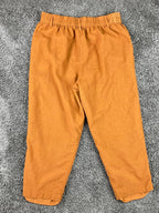 American Eagle Linen Blend Lined Pants Womens Rust Orange Elastic Waist Sz L