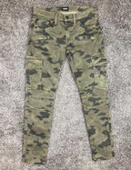 Hudson Colby Ankle Moto Skinny Cargo Pants Women’s Camo Zip Pockets Sz 25