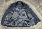 Doppelganger Roma Mens Suit 38R Navy Blue Blazer Pants 32x27 Stretch