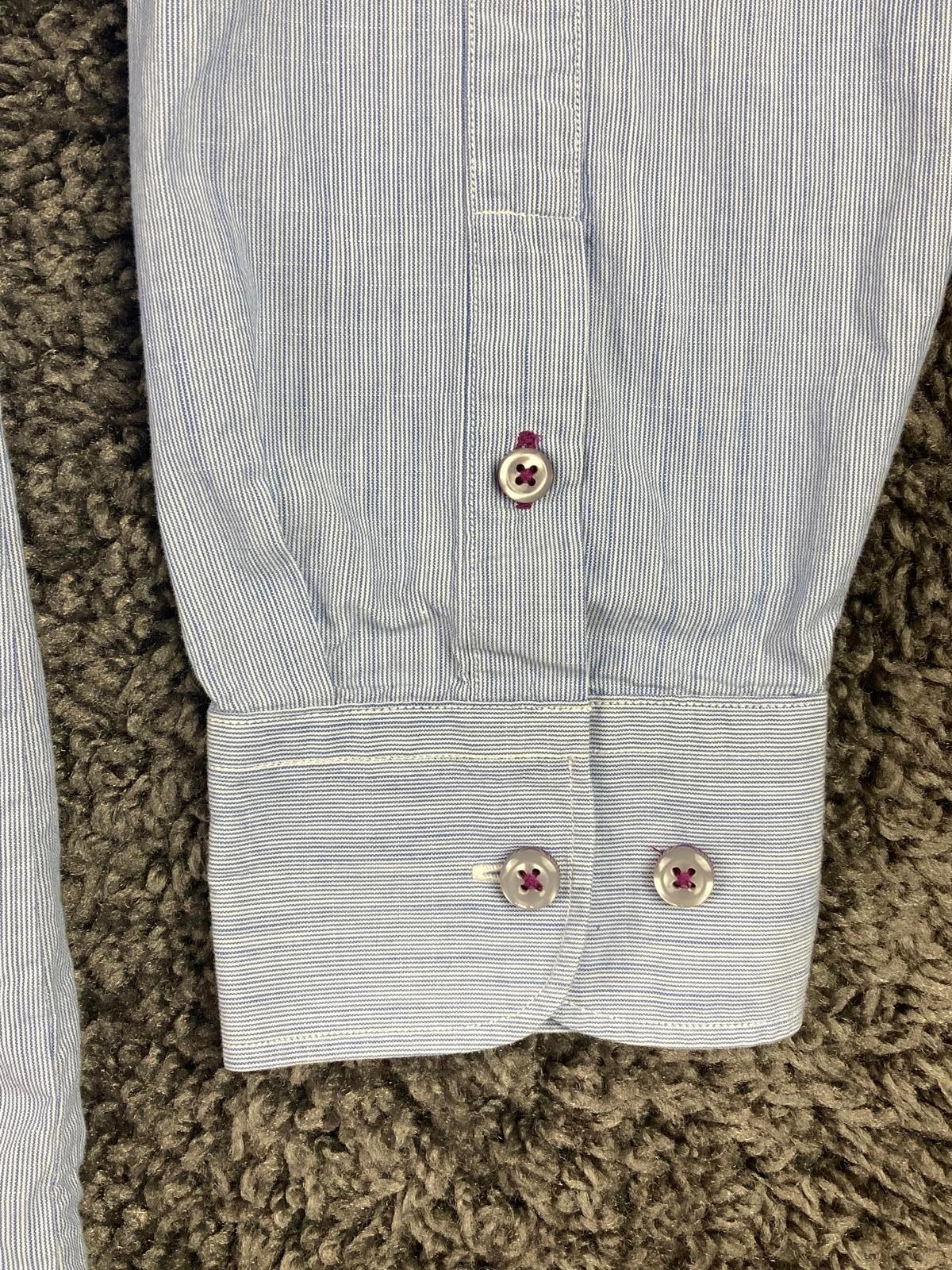 Tommy Bahama Mens Long Sleeve Button Front Shirt Size XL Blue White Stripe