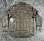 Rock Roll n Soul Mens Snakeskin Print Shirt Black Gold Button Up Shirt M NWT