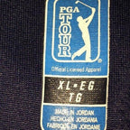 PGA Tour Mens Golf Polo Shirt XL Blue Checkered Short Sleeve Performance Top