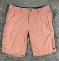 Quiksilver Amphibian Shorts Mens 33 Pink Red Heather Stretch Hybrid Boardshorts