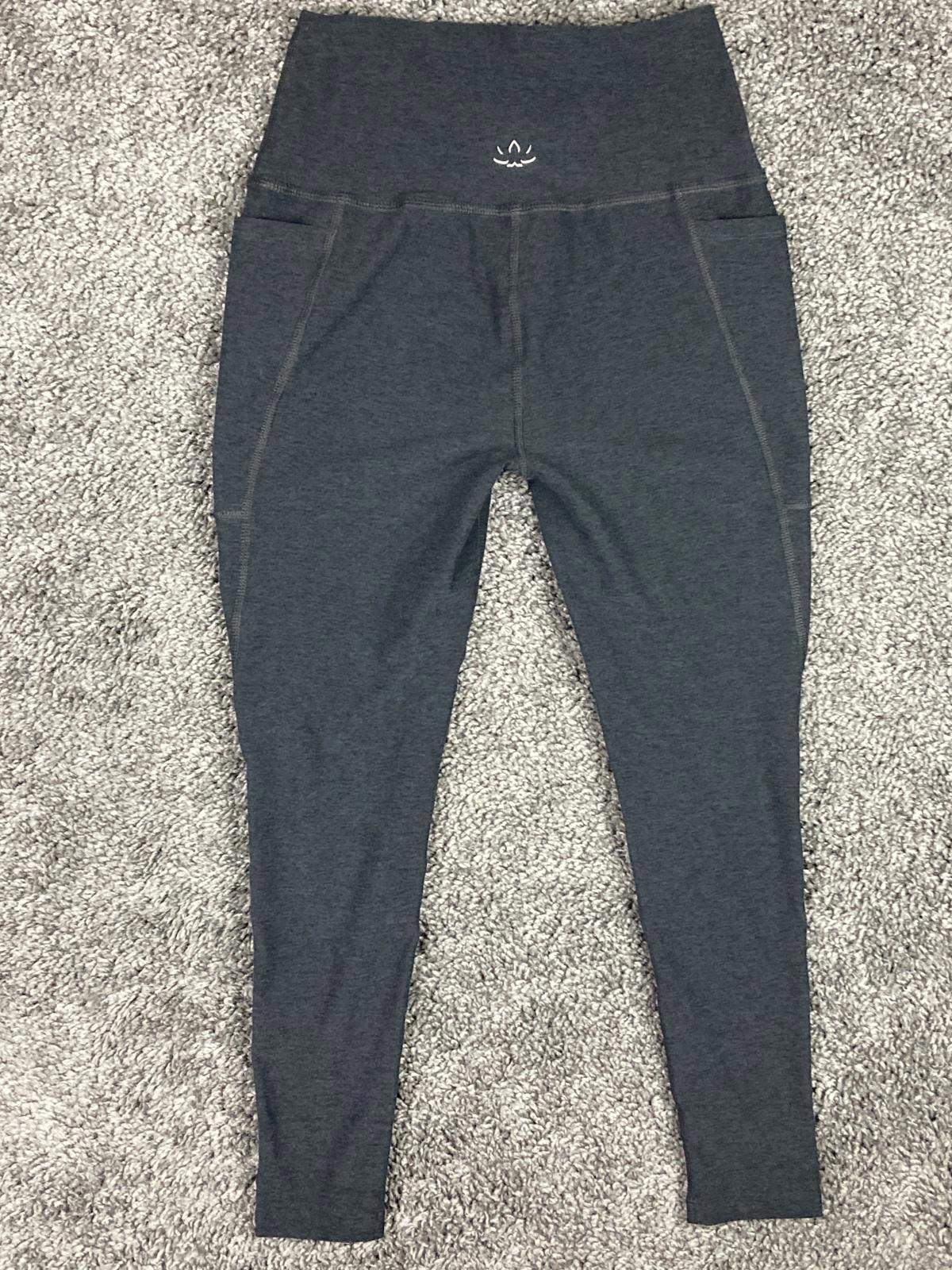 Beyond Yoga Leggings Side Pockets Hi-Rise Stretch Ankle Charcoal Heather Sz M
