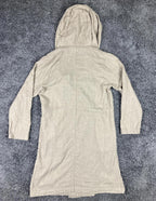 Samansa Mos2 Hooded Wrap Coatigan Long Coat Womens M Beige Cotton Pockets