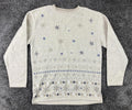 Bobbie Brooks Oatmeal Snowflake Fleece Sweatshirt Women’s Medium 8/10 Winter