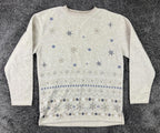 Bobbie Brooks Oatmeal Snowflake Fleece Sweatshirt Women’s Medium 8/10 Winter