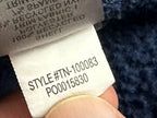 Title Nine Womens Fleece Jacket Size Large Blue Full Zip Chest Pocket Outdoor