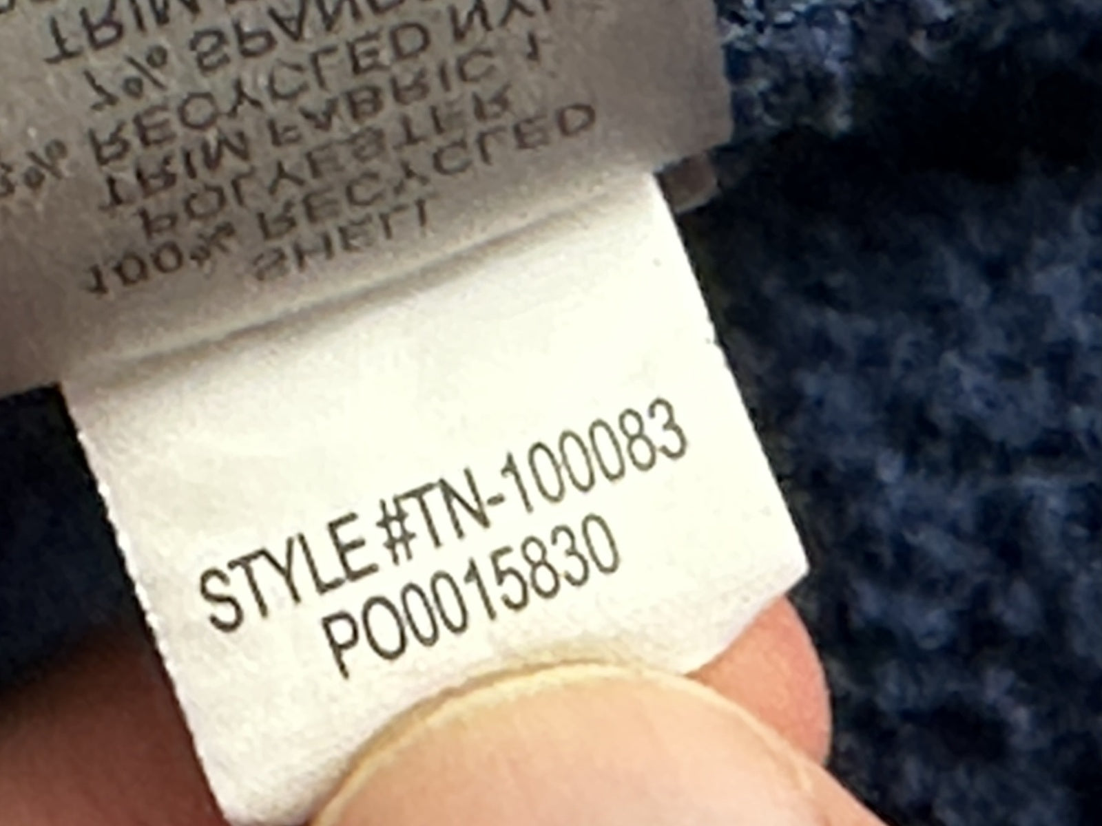 Title Nine Womens Fleece Jacket Size Large Blue Full Zip Chest Pocket Outdoor