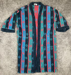 Ash Creek Trading Southwestern Design Men's Terry Cloth Cotton Robe No Sash OS