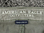 American Eagle  Sateen X Jegging Pants Size 8 Long Olive Green Super Stretch