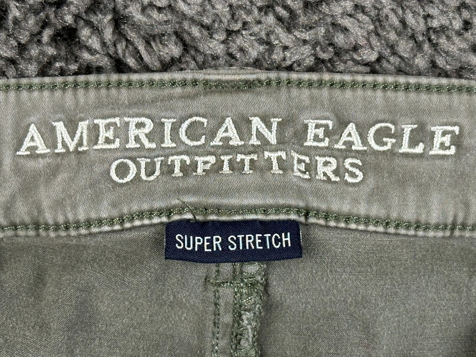 American Eagle  Sateen X Jegging Pants Size 8 Long Olive Green Super Stretch
