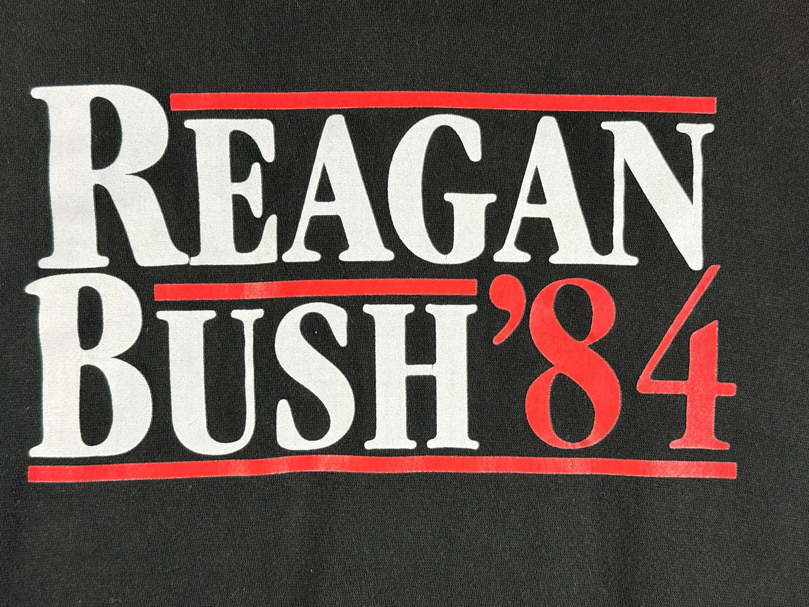 Reagan Bush 84 Hoodie Black Vintage Style Political Election Sweatshirt 3XL