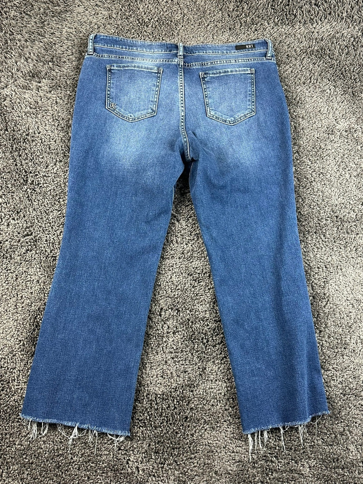 KUT from the Kloth Kelsey Flare Jeans Womens 16P High Rise Stretch Raw Hem