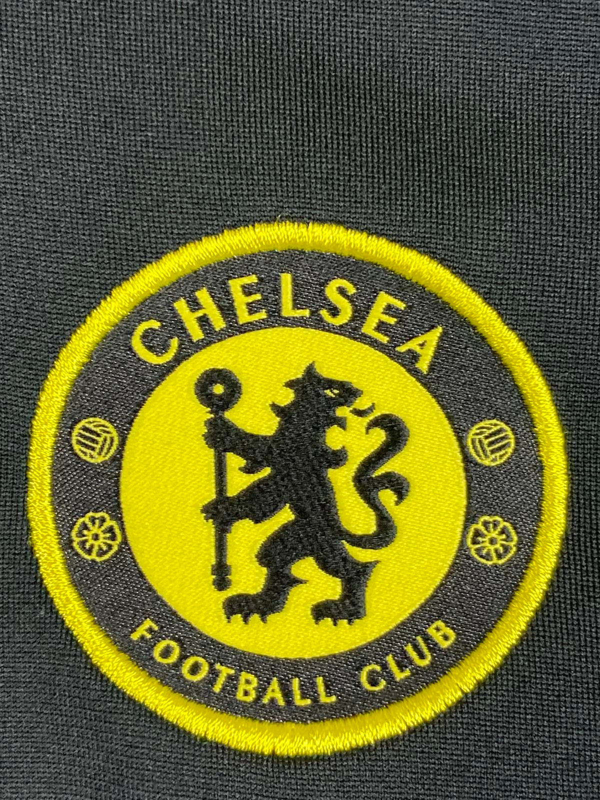 Nike Chelsea Football Club Dri-Fit Hoodie Jacket Black & Yellow Medium
