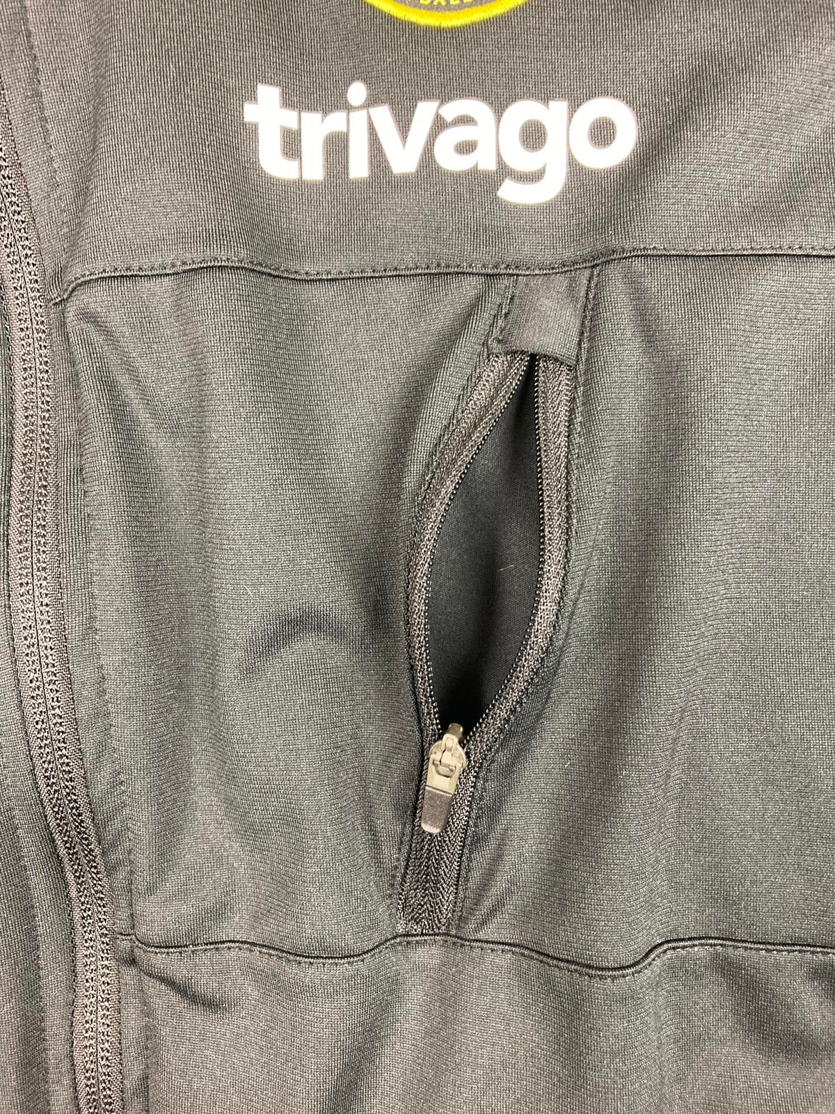 Nike Chelsea Football Club Dri-Fit Hoodie Jacket Black & Yellow Medium