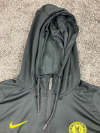 Nike Chelsea Football Club Dri-Fit Hoodie Jacket Black & Yellow Medium