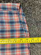 Cody James Men Sz M Plaid Western Pearl Snap Shirt Regular Fit Red Blue Cotton