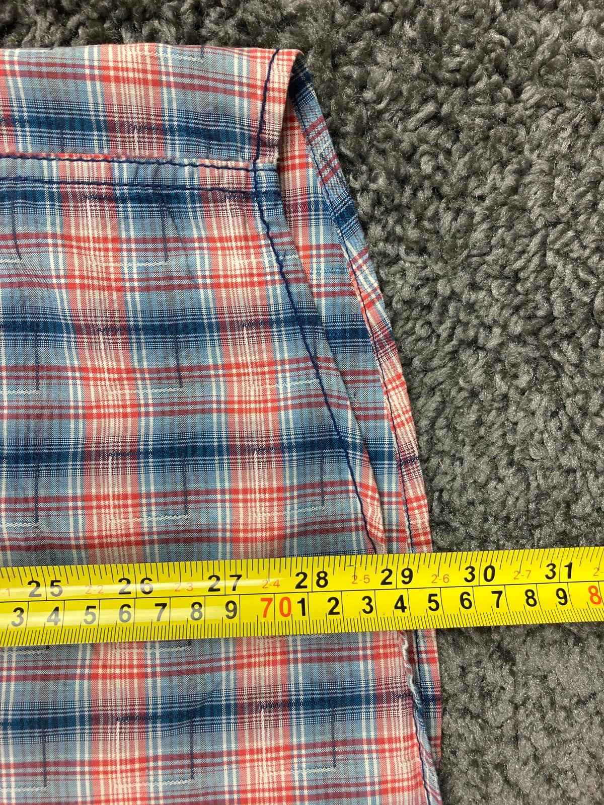 Cody James Men Sz M Plaid Western Pearl Snap Shirt Regular Fit Red Blue Cotton