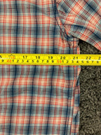 Cody James Men Sz M Plaid Western Pearl Snap Shirt Regular Fit Red Blue Cotton