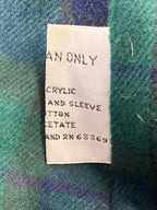 Vintage Towne London Fog Men's Trench Coat Dark Green Belted Plaid Liner 42 Reg
