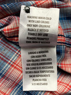 Cody James Men Sz M Plaid Western Pearl Snap Shirt Regular Fit Red Blue Cotton