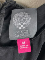 Vince Camuto Jumpsuit  Women’s Black Off Shoulder Ruffle Size M