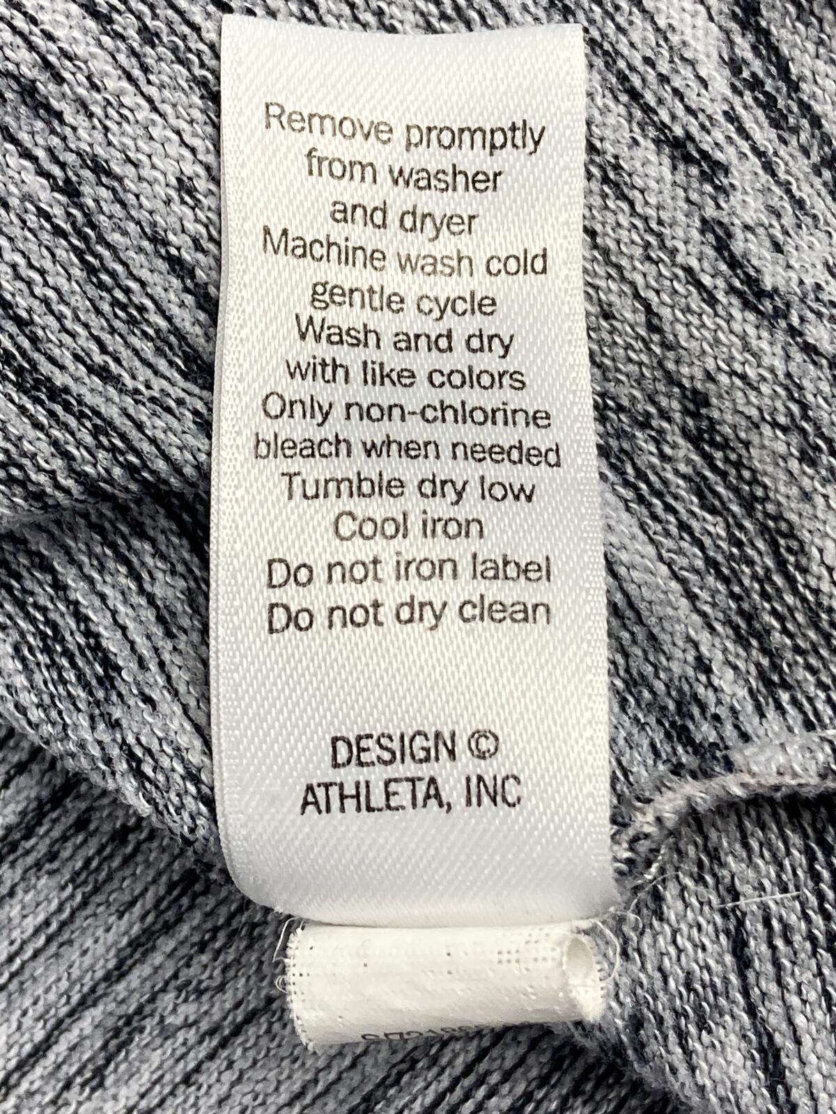 Athleta No Sweat Hoodie Jacket Gray Space Dye Full Zip Thumbholes Large L