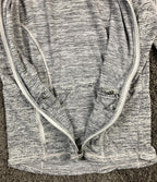 Athleta No Sweat Hoodie Jacket Gray Space Dye Full Zip Thumbholes Large L