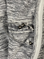 Athleta No Sweat Hoodie Jacket Gray Space Dye Full Zip Thumbholes Large L