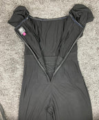 Vince Camuto Jumpsuit  Women’s Black Off Shoulder Ruffle Size M