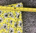 Zara Skirt Yellow Black White Lined Floral A-Line Maxi Size M