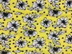 Zara Skirt Yellow Black White Lined Floral A-Line Maxi Size M