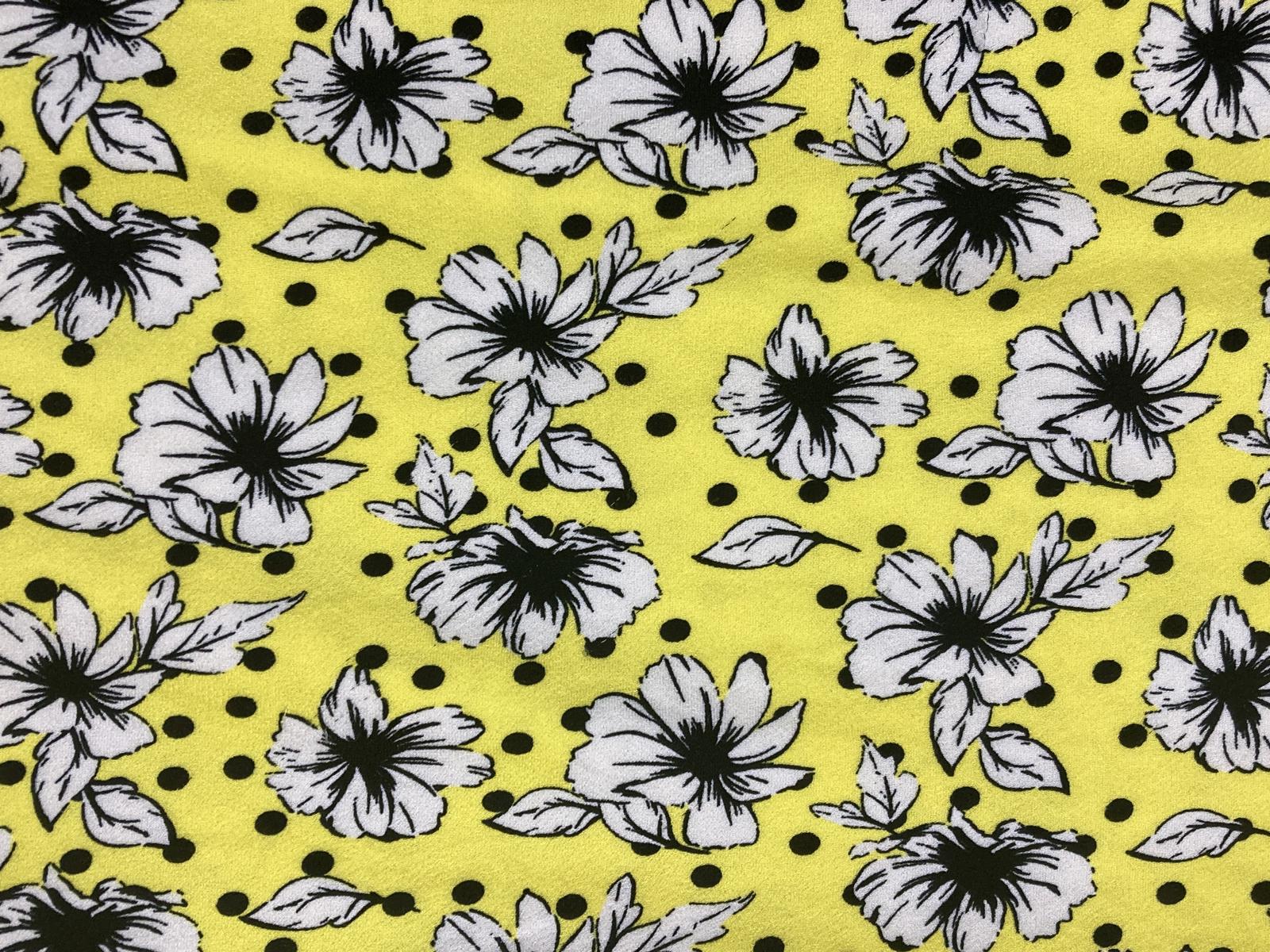 Zara Skirt Yellow Black White Lined Floral A-Line Maxi Size M