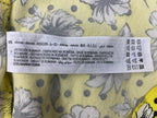 Zara Skirt Yellow Black White Lined Floral A-Line Maxi Size M