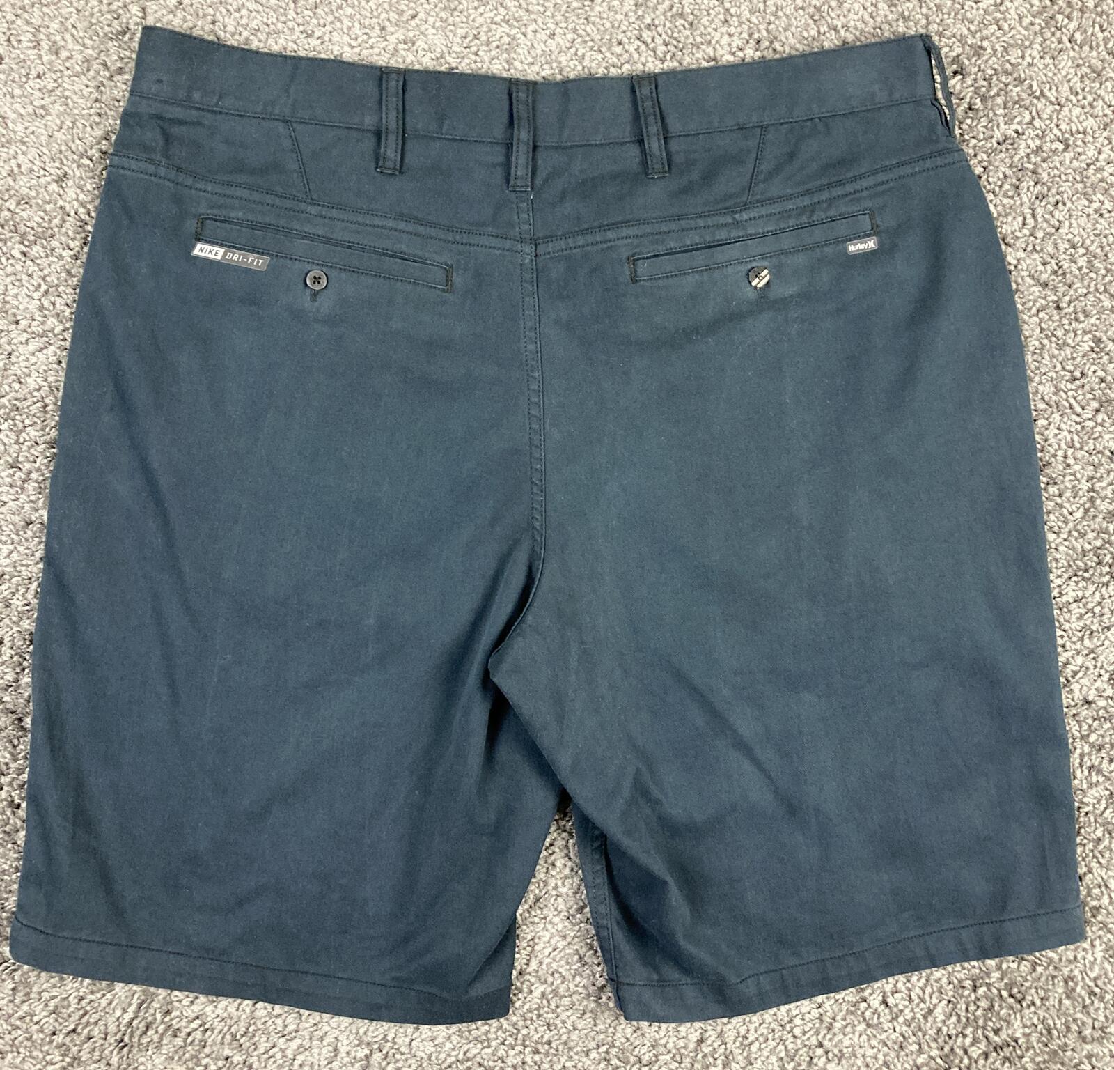 Hurley Men's Nike Dri-FIT Cutback Chino Shorts Black Walkshort Hybrid Casual 36