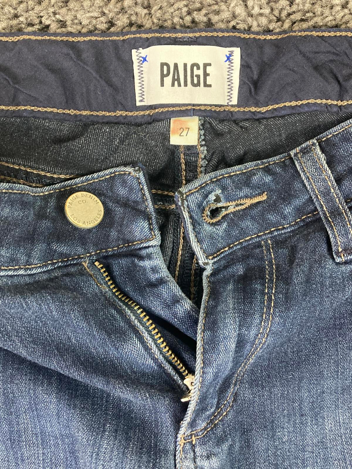 Paige Skyline Skinny Jeans Women Size 27 Blue Stretch Denim