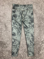 Athleta Chaturanga High Rise Leggings Womens Jasper Green Tie Dye Yoga Sz Small