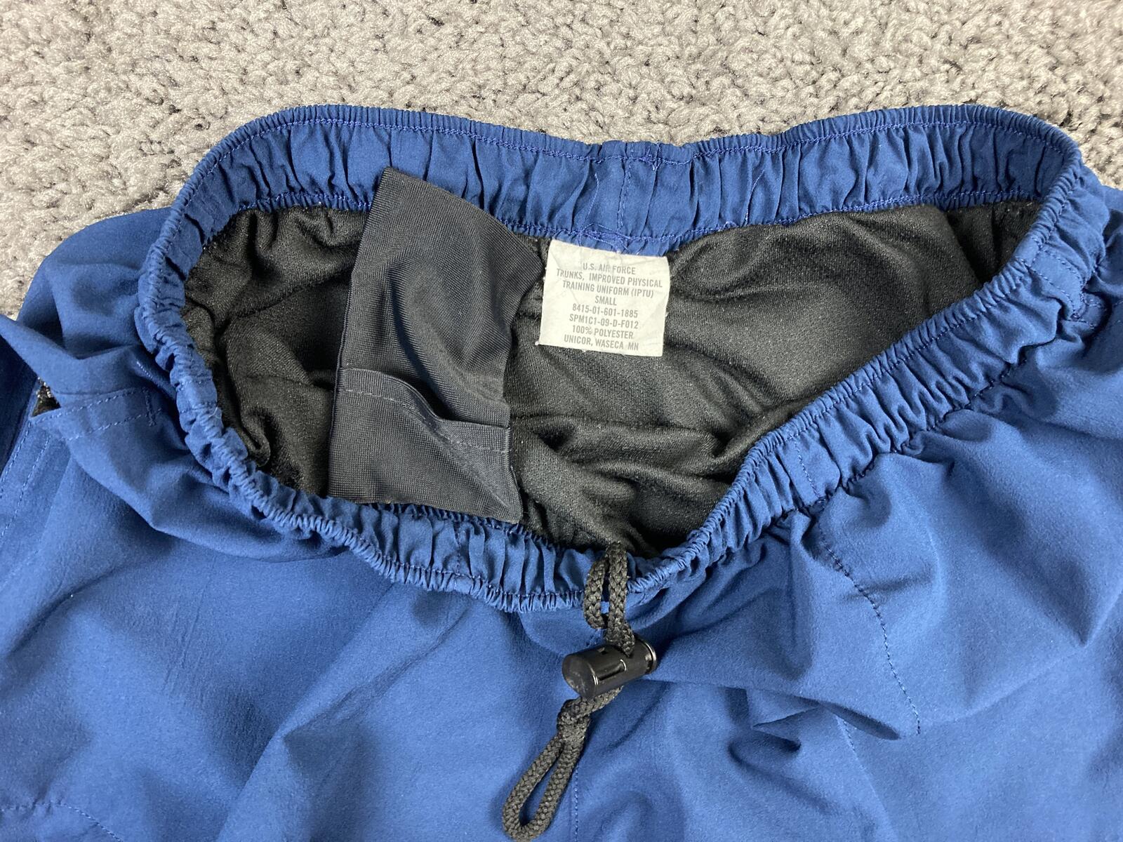 US Air Force PT Shorts Mens Blue USAF Improved Physical Training IPTU Trunks S