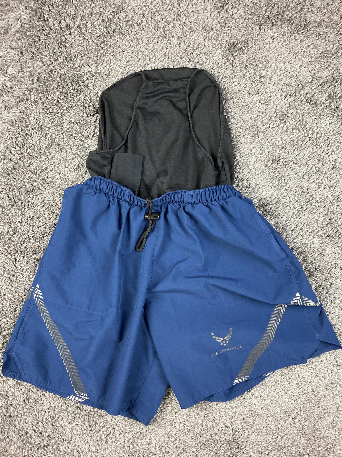 US Air Force PT Shorts Mens Blue USAF Improved Physical Training IPTU Trunks S